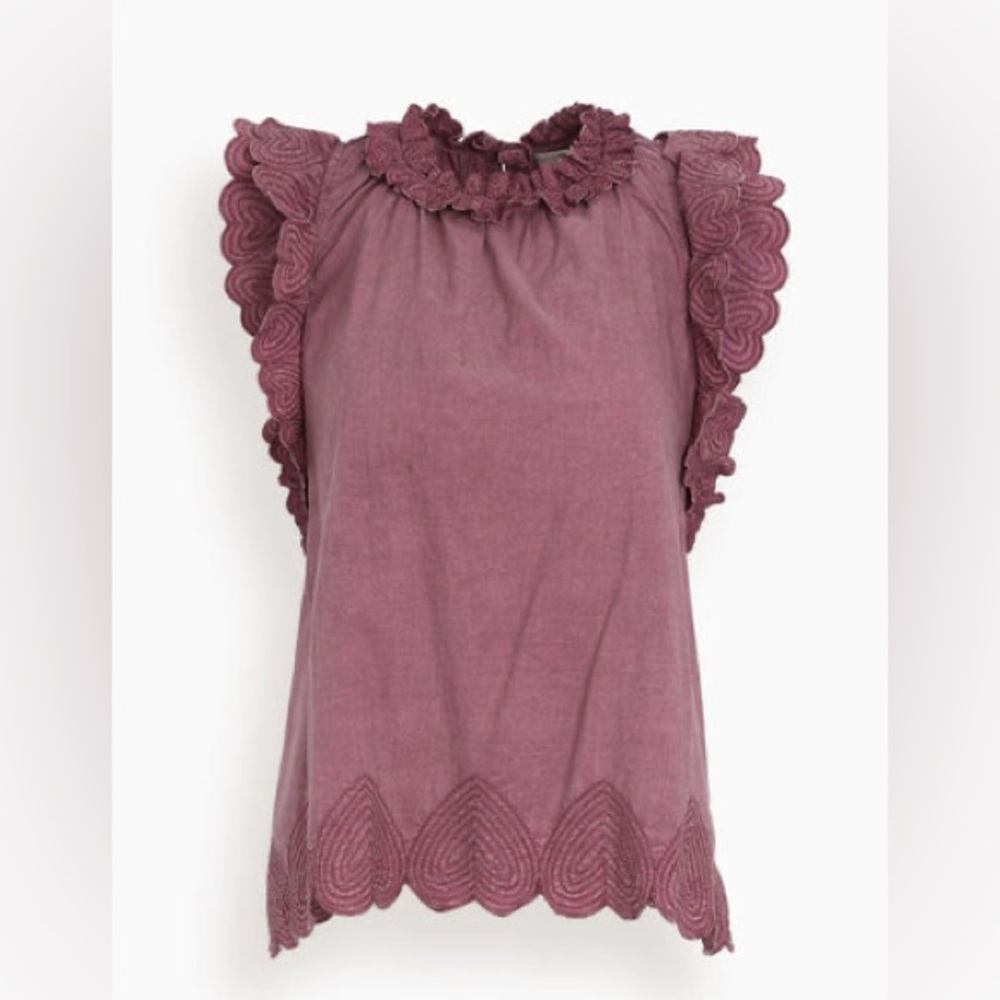 Sea New York Heidi Heart Quilt Flutter Tank Top in Rose